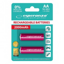 Esperanza baterije punjive Ni-MH 2000mAh AA 2/1 crvena