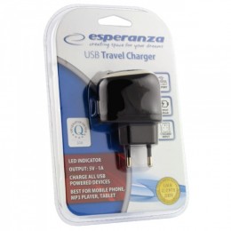 Esperanza adapter za punjenje EZ111 1A crni