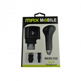Max Mobile punjač set 3 u 1 micro USB 246
