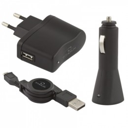 Esperanza 3u1 auto punjač/micro USB/adapter 0,8A