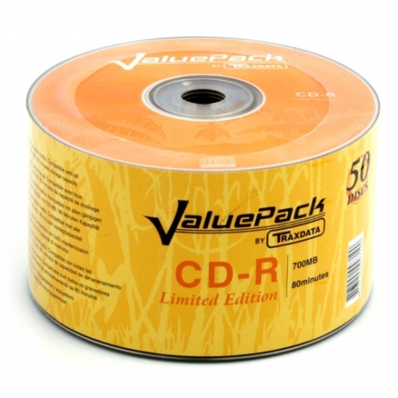 Traxdata CD-R 80 min 52X spindle 50 ValuePack