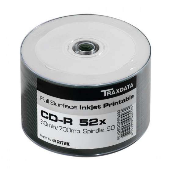 Traxdata CD-R printabilni 50/1, 52x, 700MB