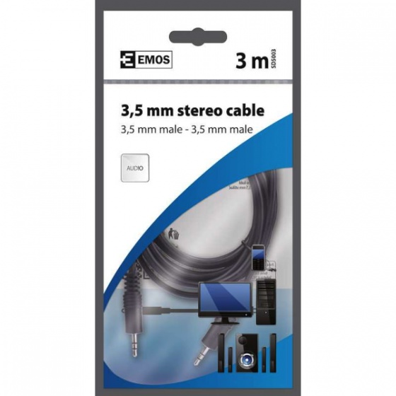 Emos kabal stereo 3,5mm ST/M-3,5mm ST/M 3m SD5003