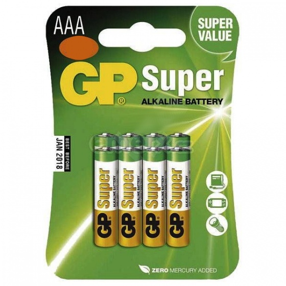 Baterija GP AAA 1,5V Super blister 8/1 B13118