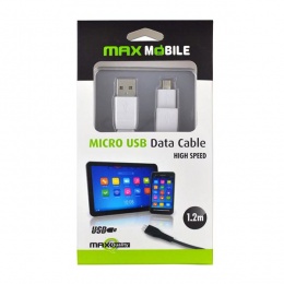 Max Mobile Data kabal Micro USB FLAT bijeli 1,2m